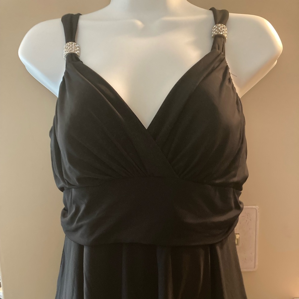 Black top with rhinestones, L